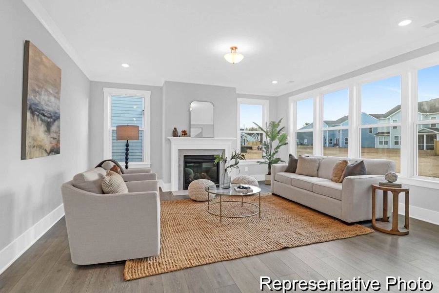 Furnished interior view inside a new home in Homecoming, Ravenel (Image 12).