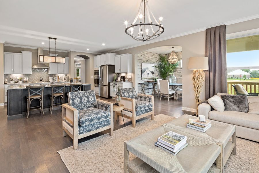 Representative furnished interior of a home built from the Everett by Fischer Homes in Woodberry, Canton (Image 17).