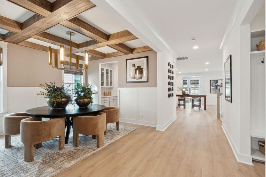 Furnished interior view inside a new home in Tidewater at Lakes of Cane Bay, Summerville (Image 9).