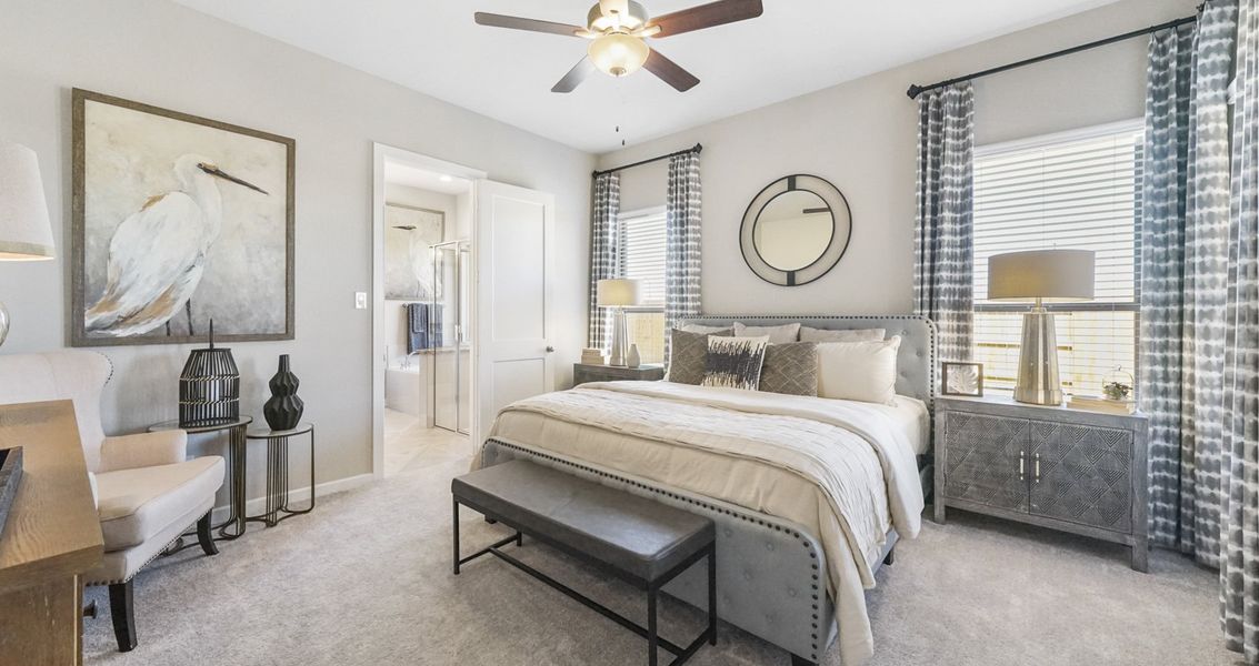 Furnished interior view inside a new home in Wood Leaf Reserve, Tomball (Image 9).