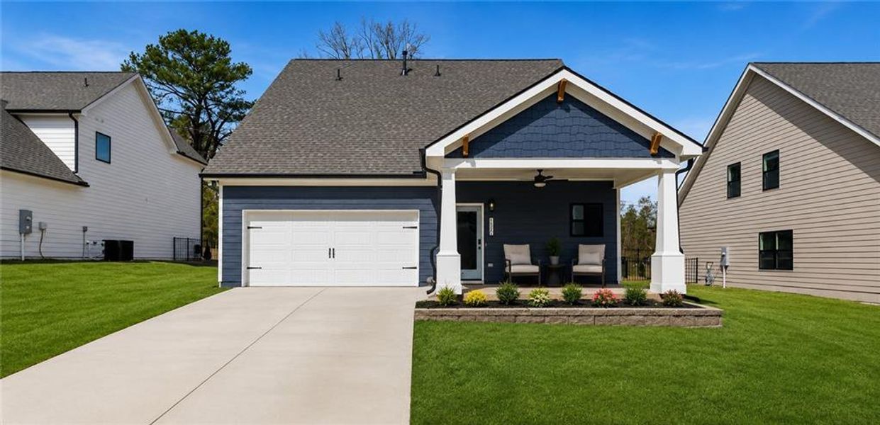 Front exterior of a new home in Ferguson Corners, Emerson, GA, highlighting curb appeal (Image 26).