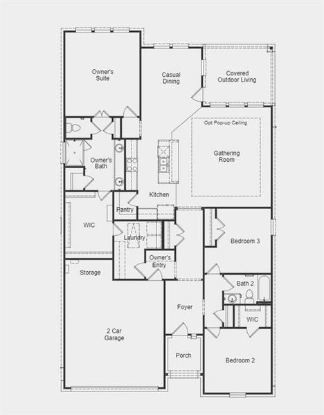 Structural options added include: 12" pop-up ceiling in gathering room and 8' doors.