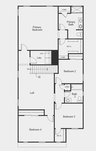 2D floor plan layout for the Plan 2685 by KB Home in Mirador Ridge Blossom, Tucson, AZ (Image 3).