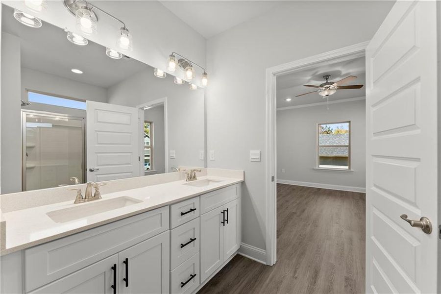 Furnished interior view inside a new home in Magnolia Villas, Cornelia (Image 11).