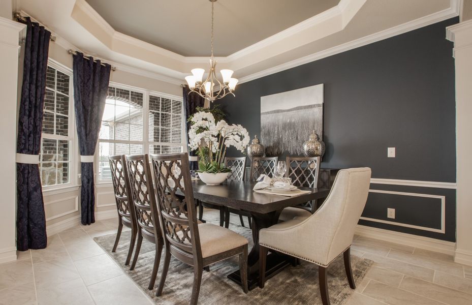 Formal dining room adds drama and sophistication to your entryway