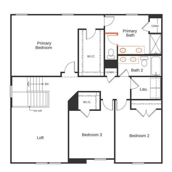 2D floor plan layout of this home in Bella Vista Heritage, Denver, NC (Image 3). 2D floor plan layout of this home in Bella Vista Heritage, Denver, NC (Image 3).
