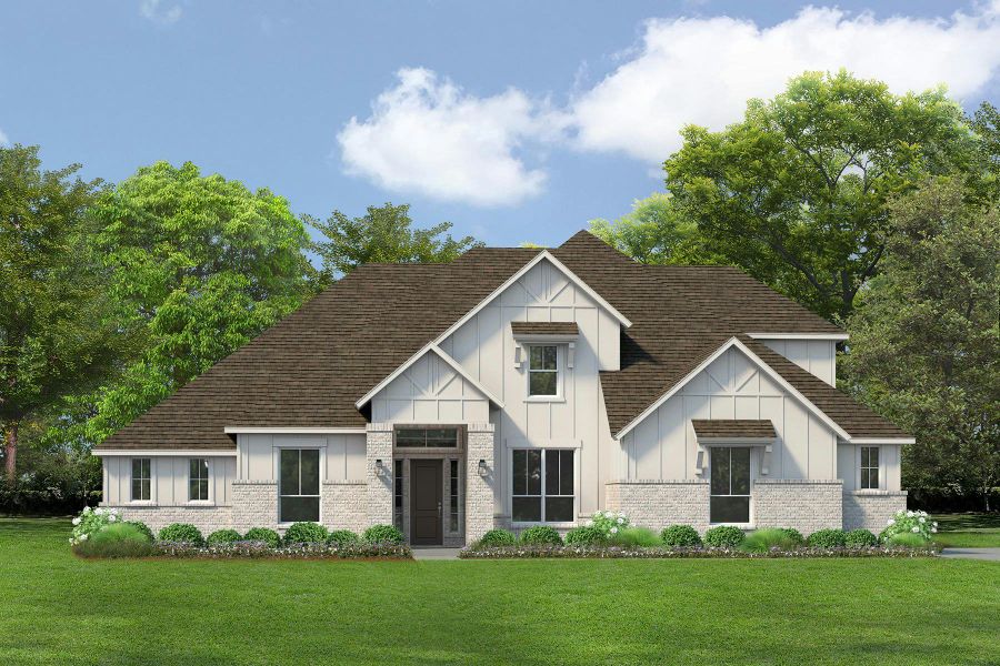 Representative exterior photo of a completed home built from the Dickson by Kindred Homes in Berkshire Estates, Mesquite, TX (Image 5).