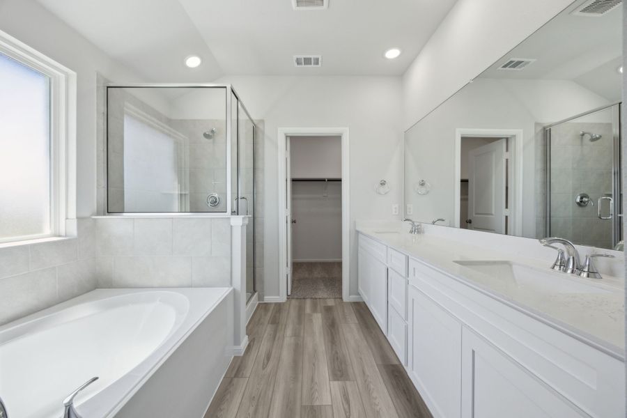 Representative furnished interior of a home built from the Isla II by Megatel Homes in Venetian, Celina (Image 4).