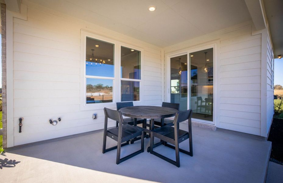 Representative exterior details of a home built from the Compass by Del Webb in Del Webb Austin at Lost Pines, Bastrop (Image 42).