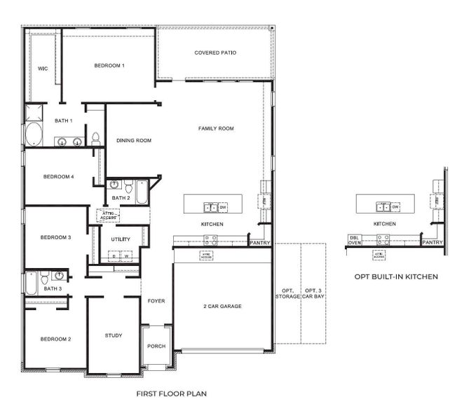 2D floor plan layout of this home in Alexander, Pearland, TX (Image 3).