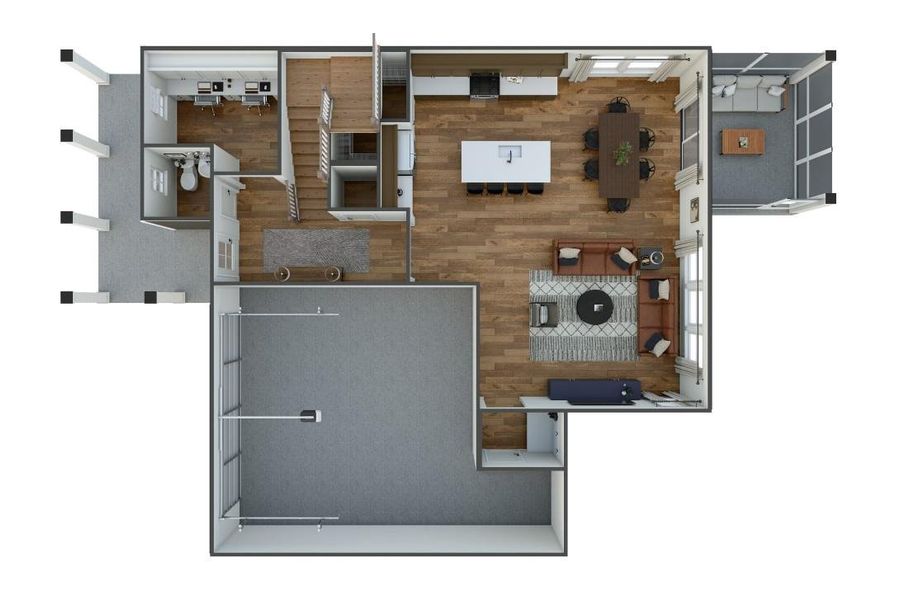 Alton Creek | The Banks | Floor Plan Rendering *actual finishes and structural options vary on this home