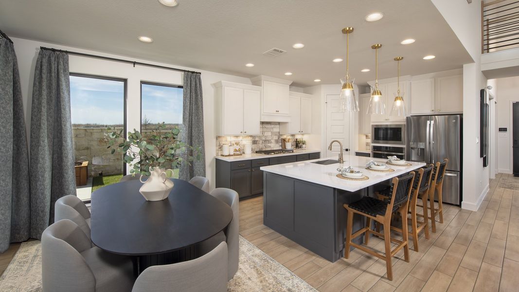 Furnished interior view inside a new home in Parkside on the River West, Georgetown (Image 18).