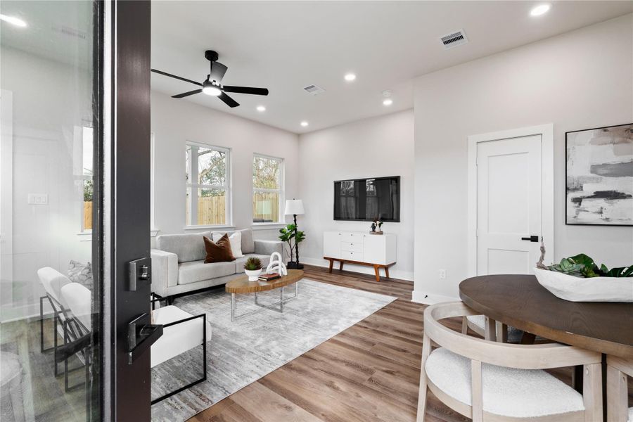 Step into a bright, airy living space filled with natural light and an easy, open flow that instantly feels like home. The clean finishes and spacious layout make it perfect for relaxing, entertaining, and everyday comfort.