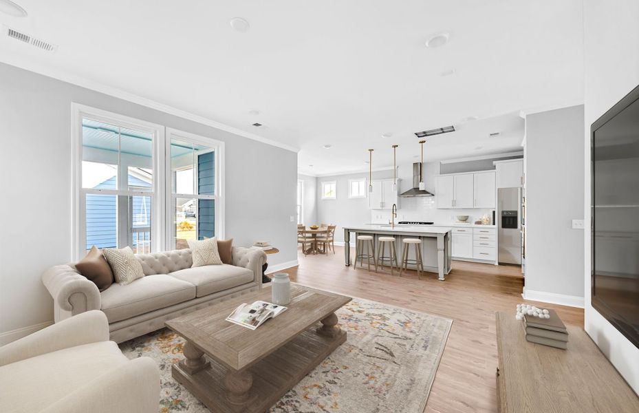 Representative furnished interior of a home built from the Violet by Pulte Homes in Long Savanna, Charleston (Image 12).