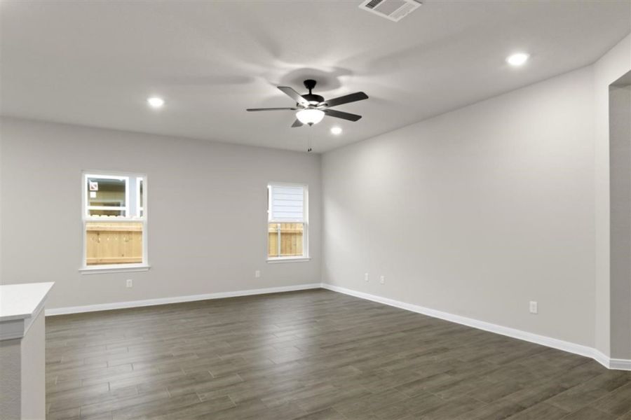 Representative unfurnished interior of a home built from the Ford by Pacesetter Homes in Village at Manor Commons, Manor (Image 15).