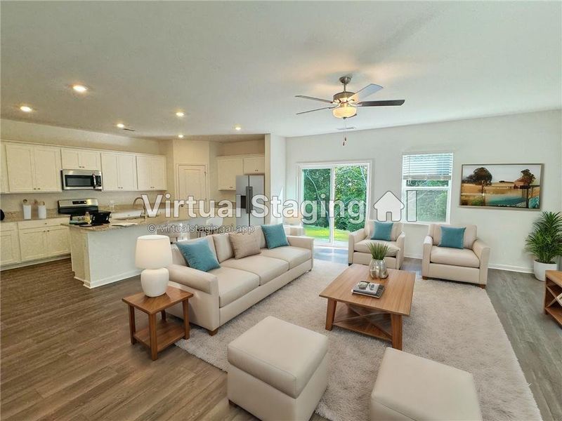 Furnished interior view inside a new home in Deerhaven, Union City (Image 6). Furnished interior view inside a new home in Deerhaven, Union City (Image 6).