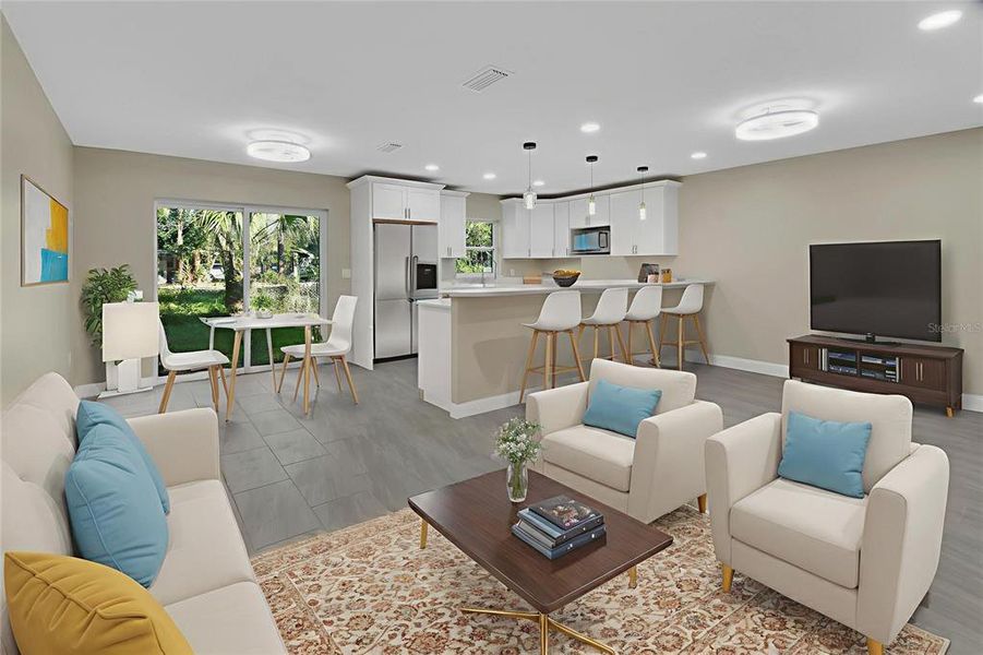 Furnished interior view inside a new home in , Daytona Beach (Image 6).