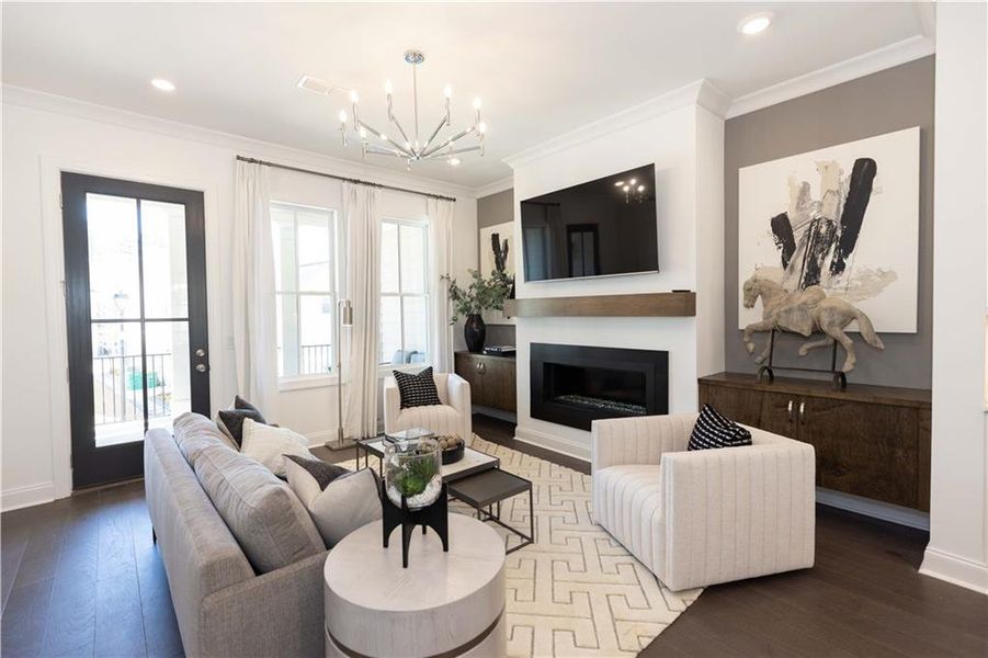 Furnished interior view inside a new home in Waterside Condos, Peachtree Corners (Image 11).