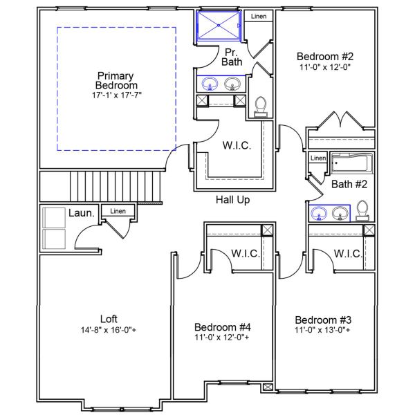 2D floor plan layout of this home in Winston Ridge, Youngsville, NC (Image 3).
