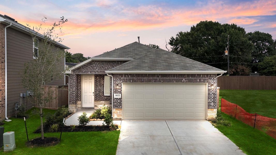 Welcome to this new charming, move-in ready brick home with great curb appeal and a modern touch! This beautifully maintained single-story offers a covered front entry, manicured landscaping, and a spacious 2-car garage.
