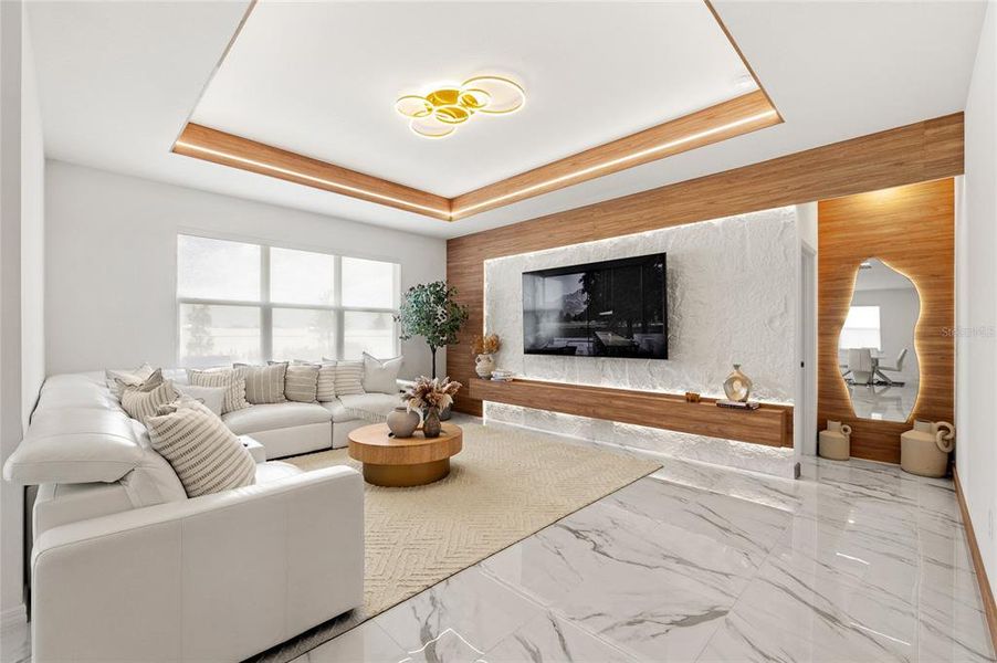 Furnished interior view inside a new home in EverBe, Orlando (Image 14).