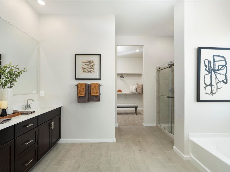 Bathroom in the Lennon Floorplan at Abel Ranch