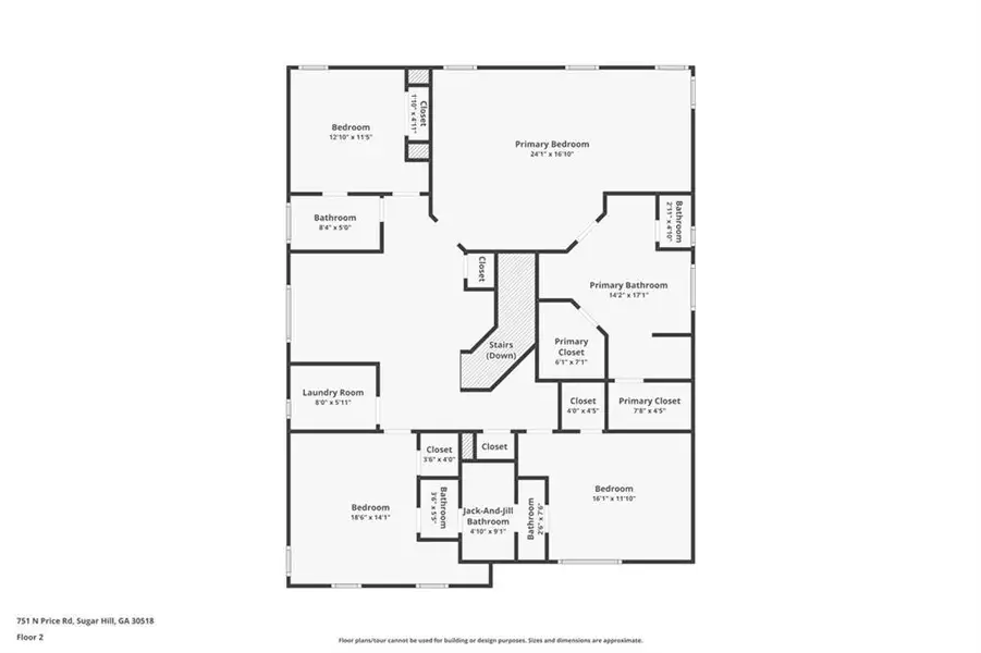 2D floor plan layout of this home in , Buford, GA (Image 7).