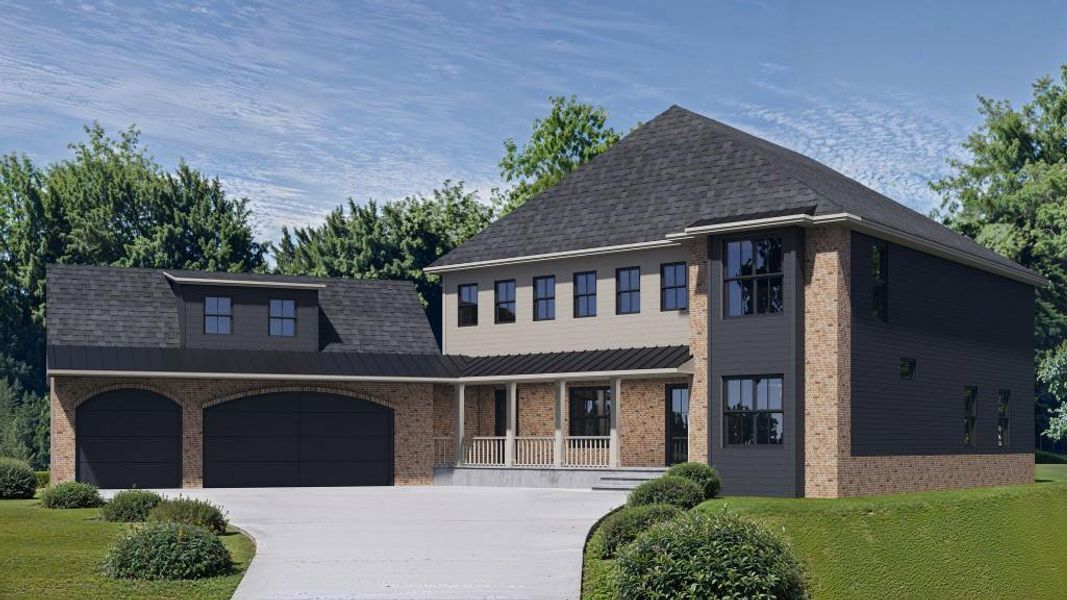 Front exterior of a new home in , Atlanta, GA, highlighting curb appeal (Image 1).