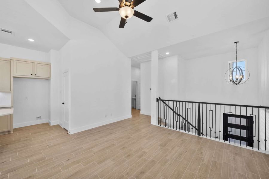 Spacious, unfurnished interior of a new home in Bridgeland, Cypress (Image 15). Spacious, unfurnished interior of a new home in Bridgeland, Cypress (Image 15).