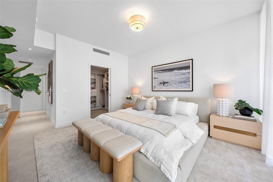 Furnished interior view inside a new home in Five Park, Miami Beach (Image 41).