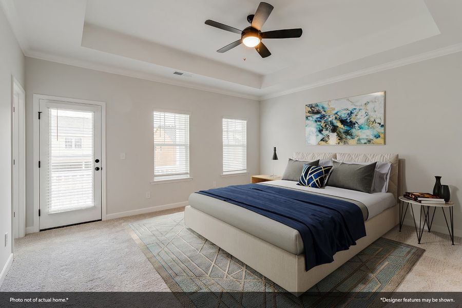 Furnished interior view inside a new home in Indigo at Abbey Preserve, Wilmington (Image 9). Furnished interior view inside a new home in Indigo at Abbey Preserve, Wilmington (Image 9).