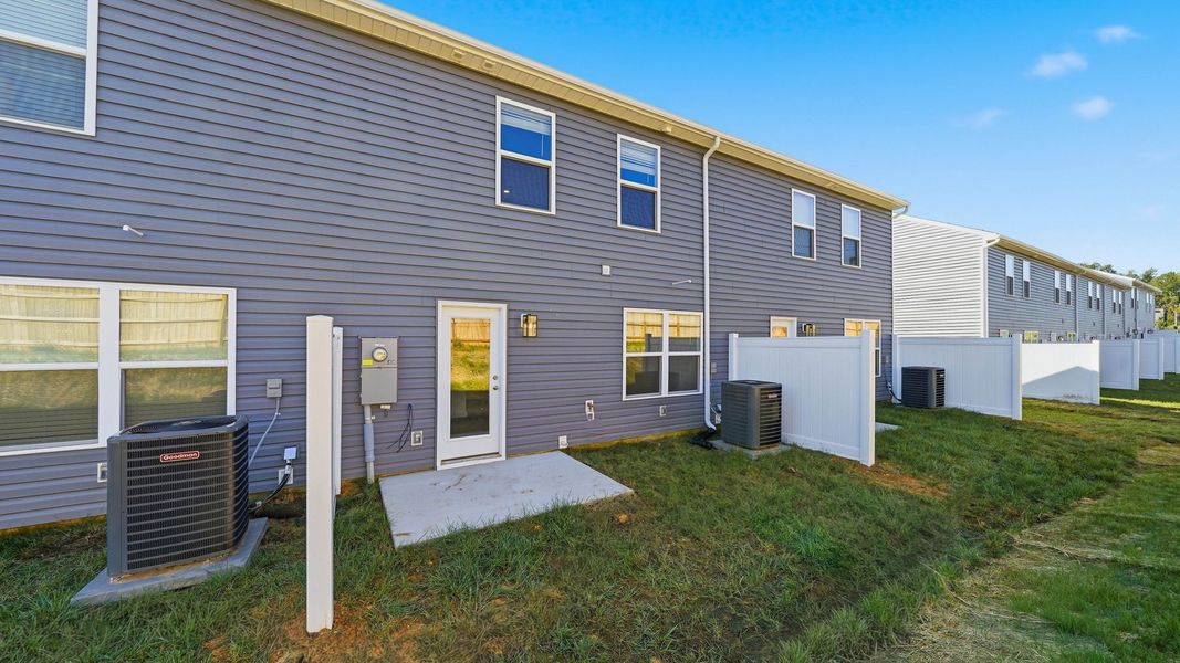 Exterior details and patio area of a home in Warren's Way Townhomes, Jonesborough (Image 4). Exterior details and patio area of a home in Warren's Way Townhomes, Jonesborough (Image 4).