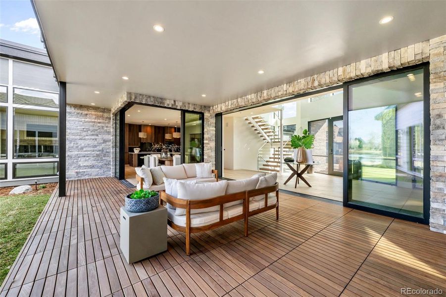 Exterior details and patio area of a home in , Cherry Hills Village (Image 27).