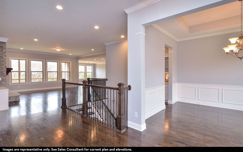 Representative unfurnished interior of a home built from the Augusta II by CastleRock Communities in Belvoir, Fairview (Image 16).