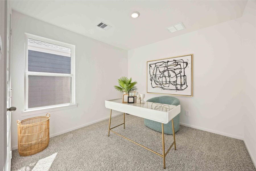 Furnished interior view inside a new home in Mansfield Estates, Houston (Image 7). Furnished interior view inside a new home in Mansfield Estates, Houston (Image 7).