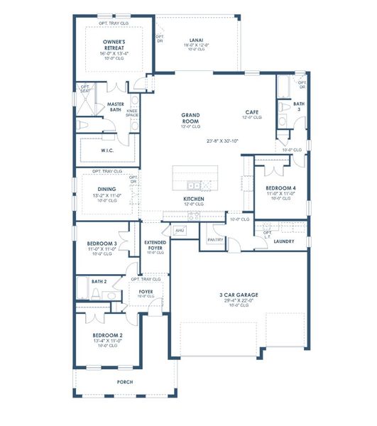 2D floor plan layout for the Islamorada I by Homes by WestBay in Hawkstone, Lithia, FL (Image 3).