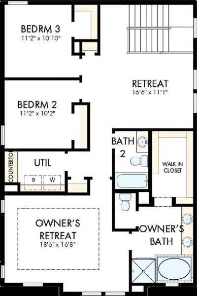 2D floor plan layout of this home in Elyson - Grove Row Collection, Katy, TX (Image 3). 2D floor plan layout of this home in Elyson - Grove Row Collection, Katy, TX (Image 3).