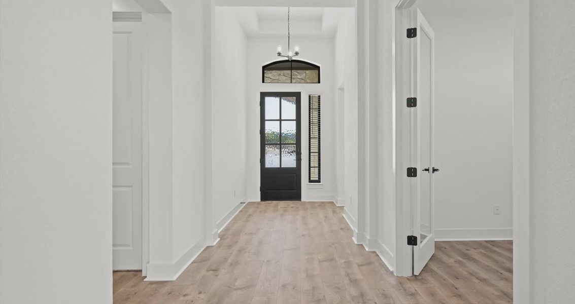 Representative unfurnished interior of a home built from the Allison by Chesmar Homes in Sweetwater, Austin (Image 13).