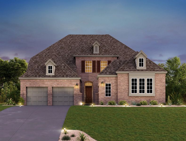 Representative exterior photo of a completed home built from the Hasley by Ashton Woods in The Estates at La Cima, San Marcos, TX (Image 20).