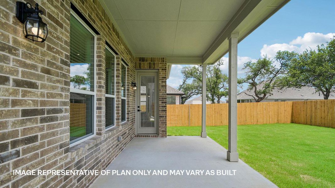Exterior details and patio area of a home in Rosenbusch Ranch, Leander (Image 3). Exterior details and patio area of a home in Rosenbusch Ranch, Leander (Image 3).