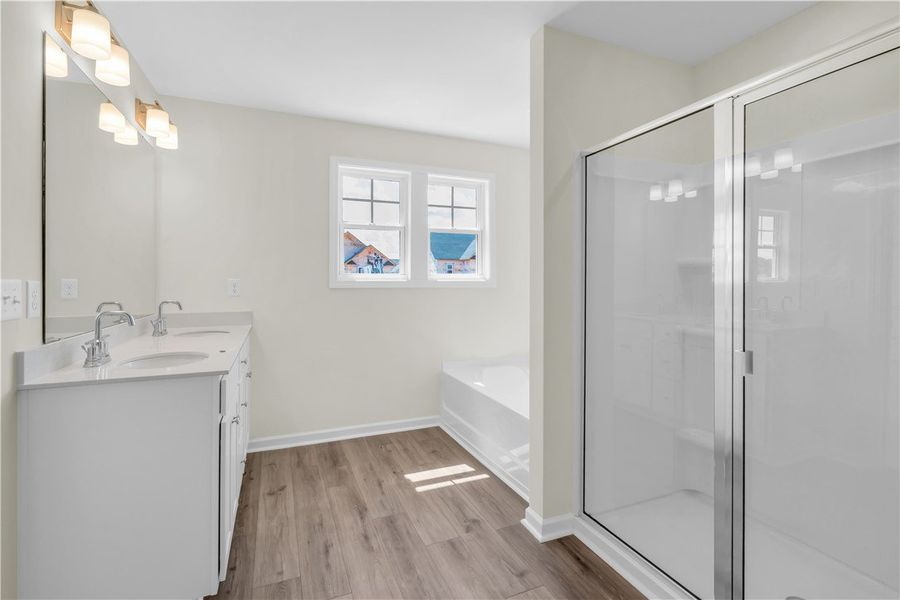 Furnished interior view inside a new home in Brownstone Park, Easley (Image 8).