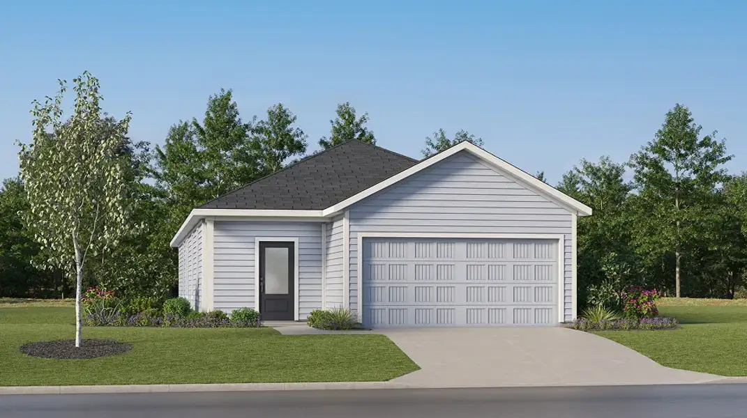 Front exterior of a new home in Tillage Farms, Princeton, TX, highlighting curb appeal (Image 1). Front exterior of a new home in Tillage Farms, Princeton, TX, highlighting curb appeal (Image 1).