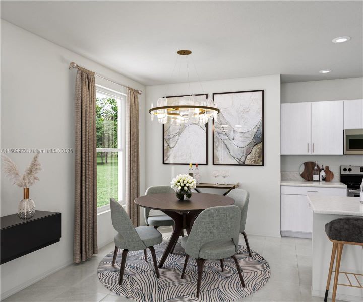 Furnished interior view inside a new home in Vivant: The Boulevard Collection, Miami (Image 10).