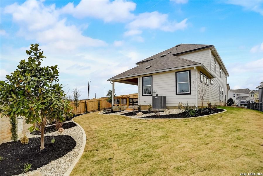 Exterior details and patio area of a home in Casinas at Gruene, New Braunfels (Image 22).