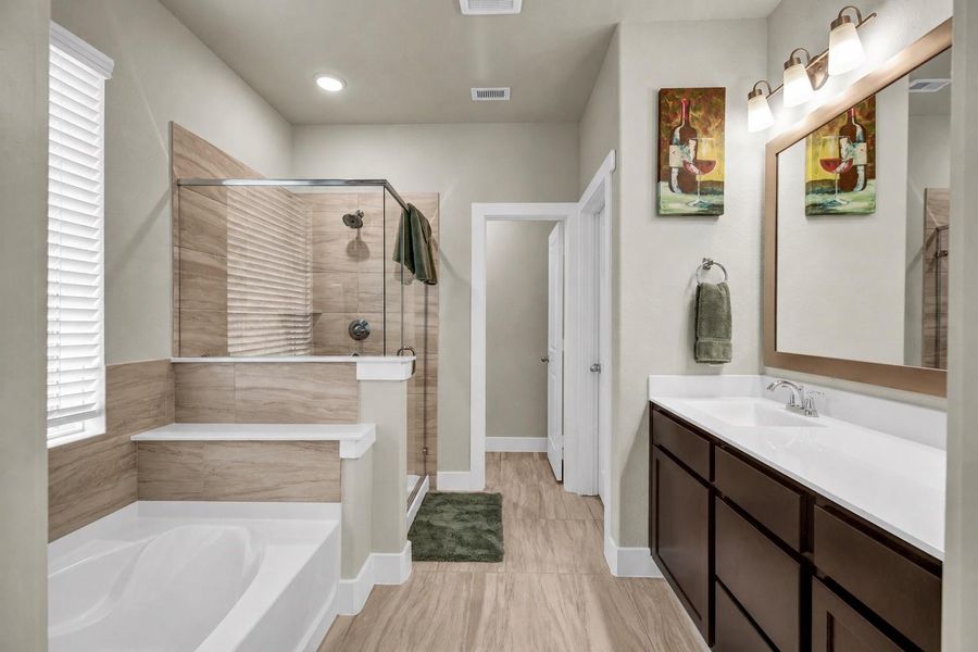 Relax in your soaking tub at the end of a long day Relax in your soaking tub at the end of a long day