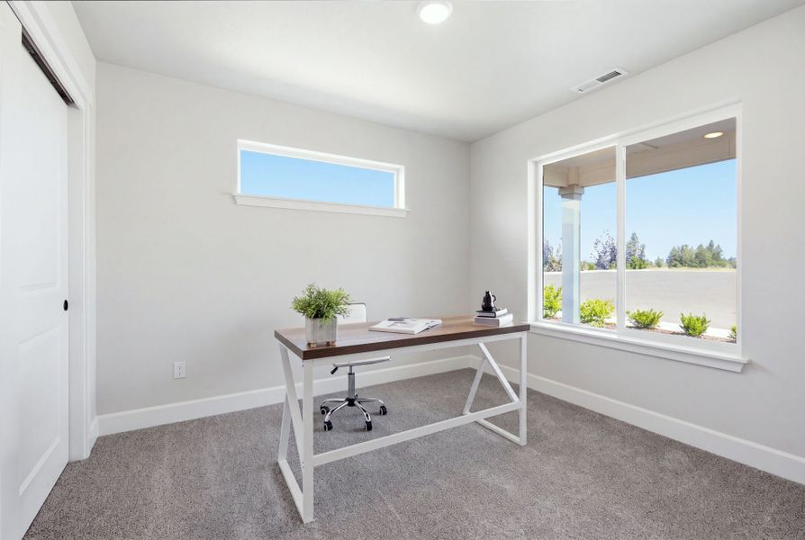 Furnished interior view inside a new home in Feather Ridge, Redmond (Image 19). Furnished interior view inside a new home in Feather Ridge, Redmond (Image 19).