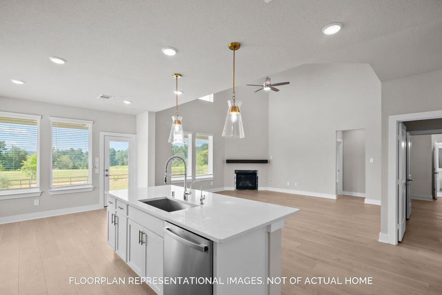 Furnished interior view inside a new home in Lone Star Landing, Montgomery (Image 8). Furnished interior view inside a new home in Lone Star Landing, Montgomery (Image 8).