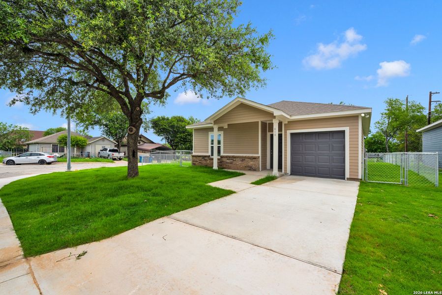 Front exterior of a new home in , San Antonio, TX, highlighting curb appeal (Image 1). Front exterior of a new home in , San Antonio, TX, highlighting curb appeal (Image 1).