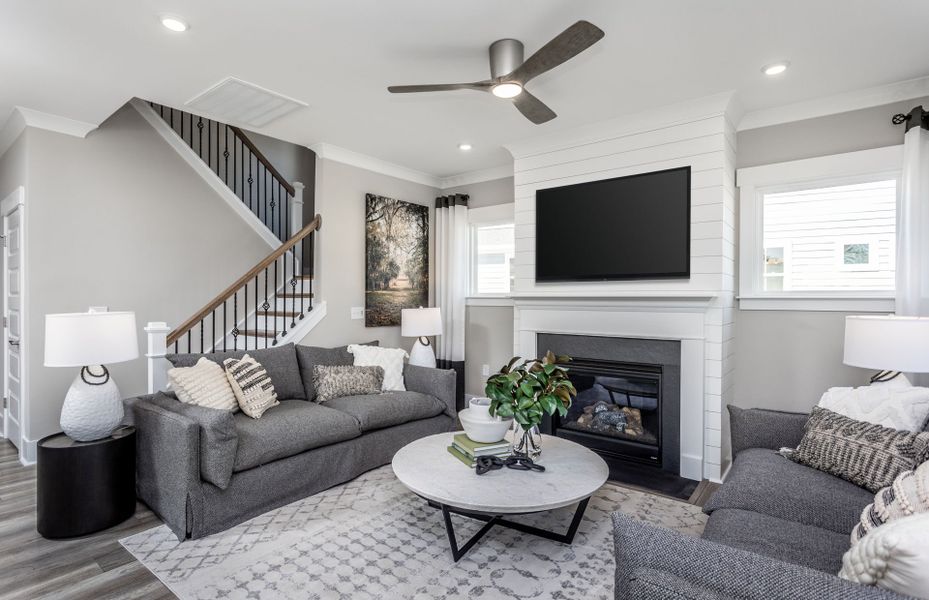Representative furnished interior of a home built from the Roxbury by Pulte Homes in Brio, Knightdale (Image 3). Representative furnished interior of a home built from the Roxbury by Pulte Homes in Brio, Knightdale (Image 3).