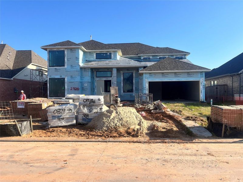 In-progress construction of a new home in Jordan Ranch, Fulshear, TX (Image 21). In-progress construction of a new home in Jordan Ranch, Fulshear, TX (Image 21).